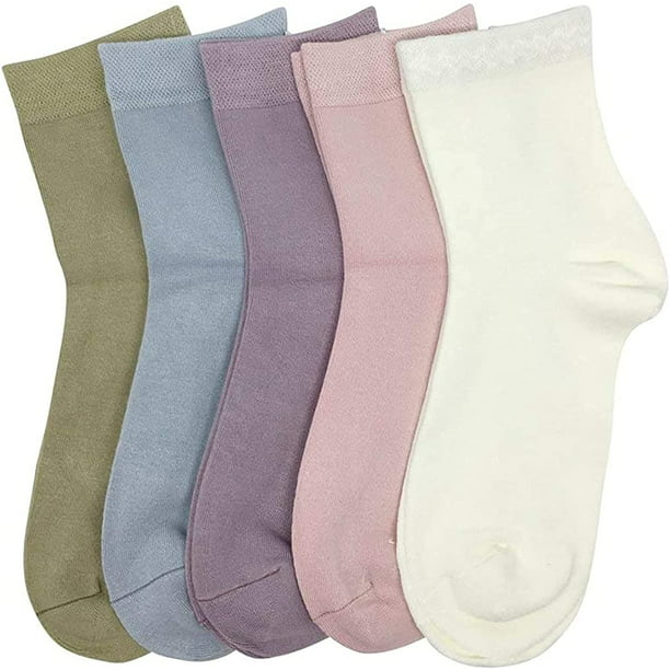 Bamboo Fiber Solid WomenS Short Socks Comfortable Girl Best Gift 5 Pairs/Lot ,C34 